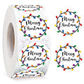 1000 Pcs 1.5 Inch Christmas Stickers (Black) T16346