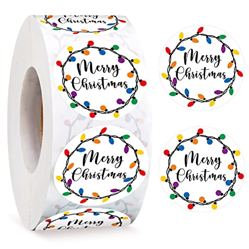 1000 Pcs 1.5 Inch Christmas Stickers (Black) T16346