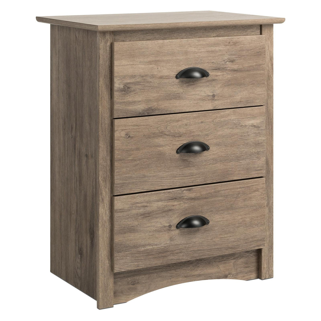 Black 3 Drawer Nightstand C2677