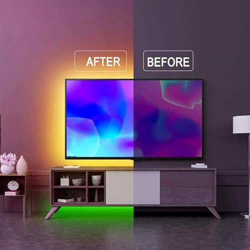 Smart RGB LED Strip Lights with App Control Remote Control, 32.8ft F6748