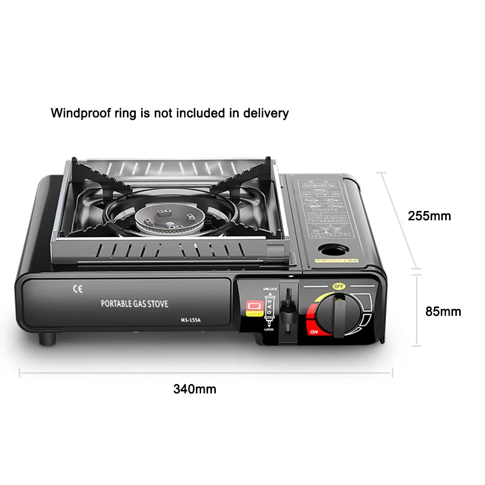 Portable Butane Gas Cassette with Piezo Ignition J13546