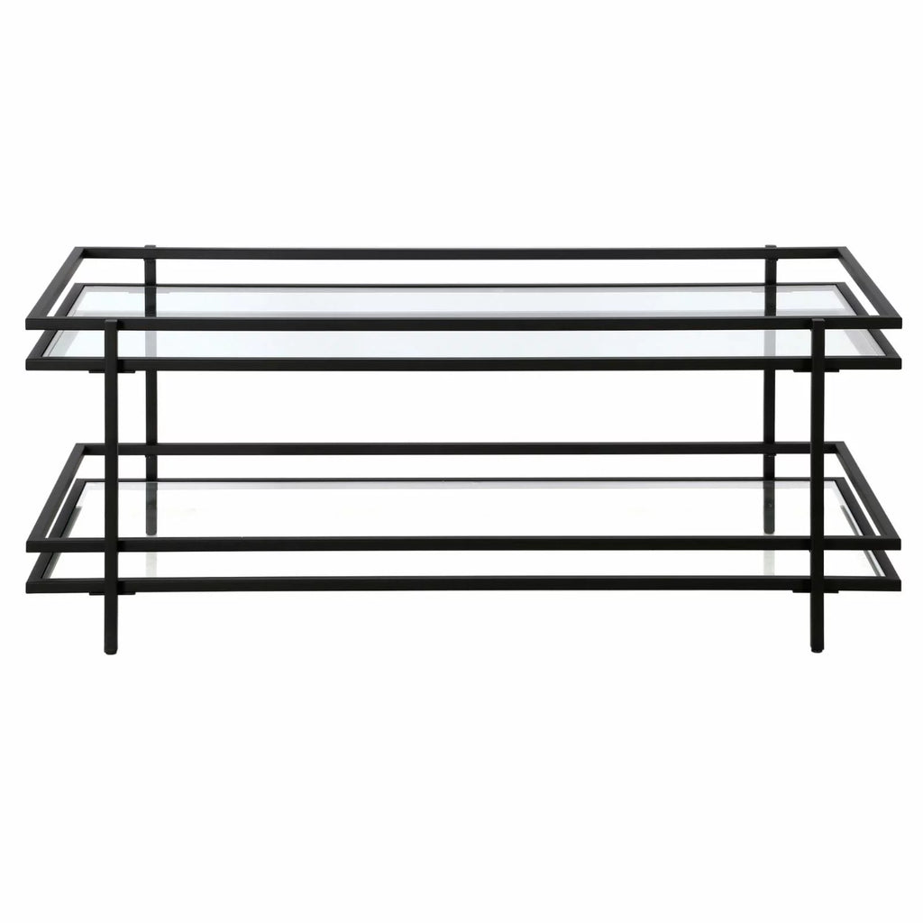 Modern Steel and Glass Coffee Table Z876