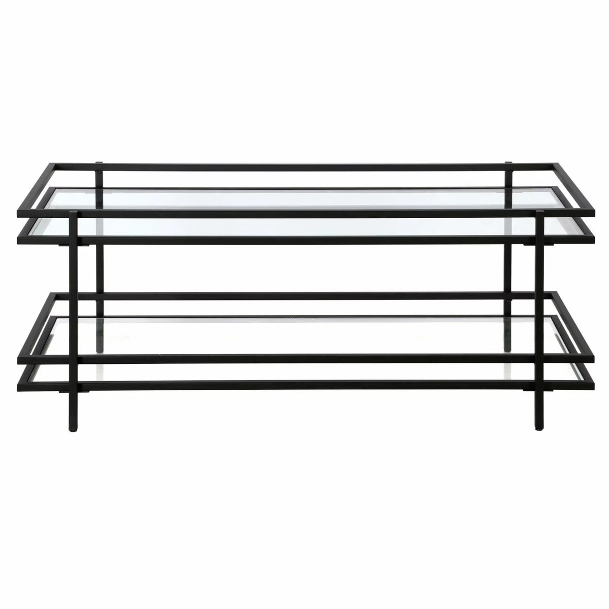 Modern Steel and Glass Coffee Table Z876