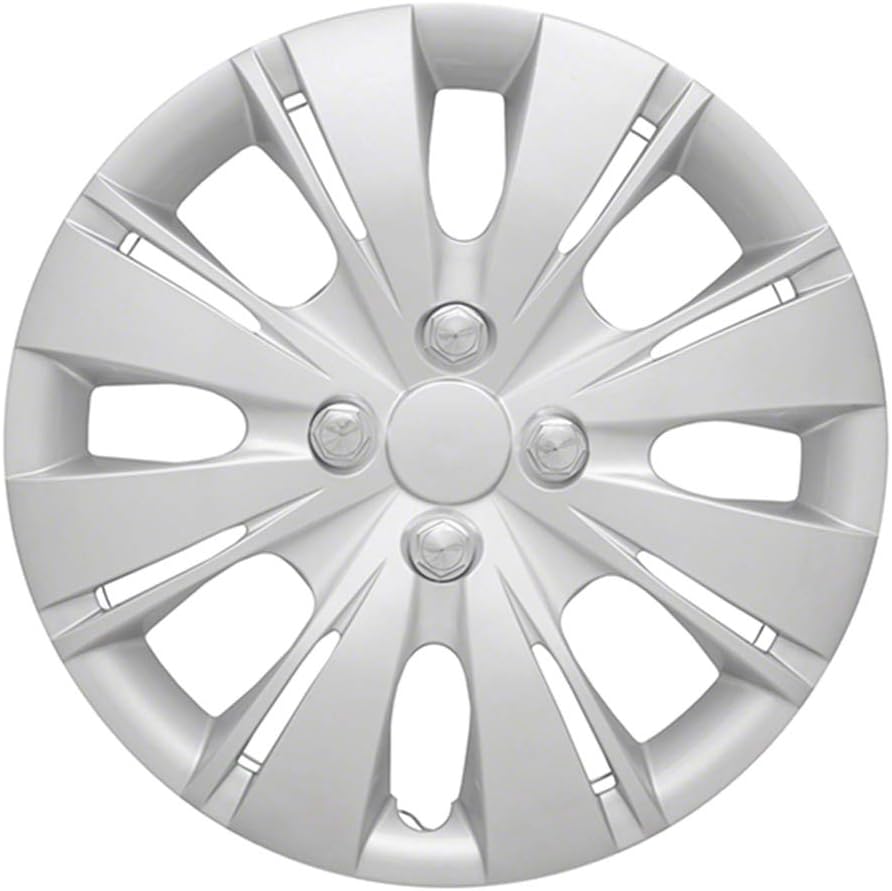 Silver 15" 8 Split Spoke Wheel Covers Set of 4 R990255