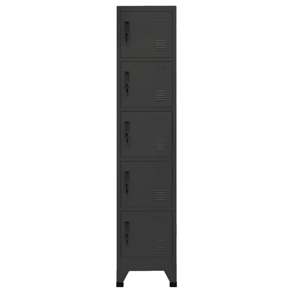 5 Lockable Doors Steel Locker Cabinet Y46749