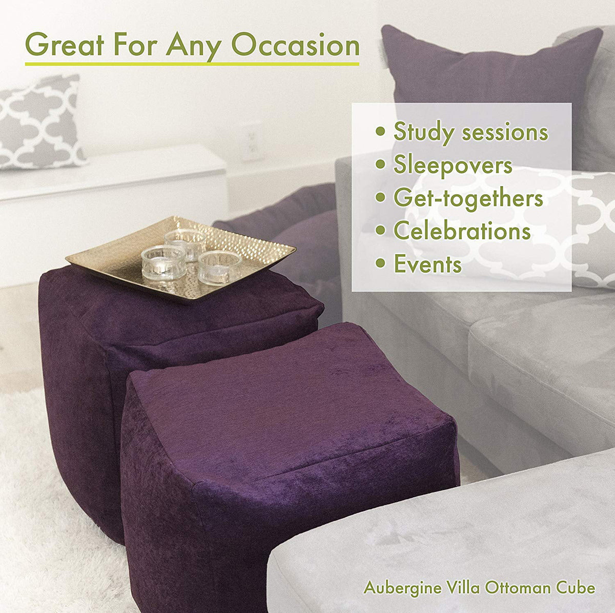 Ikat Dot Indoor/Outdoor Ottoman Pouf Cube X458