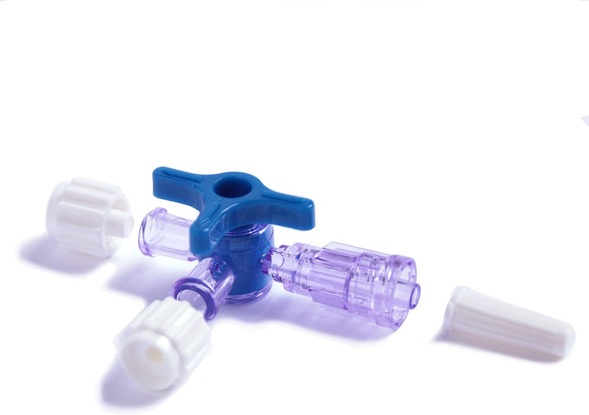 3-Way Luer Stopcocks, Sterile, 10 Pcs N5986
