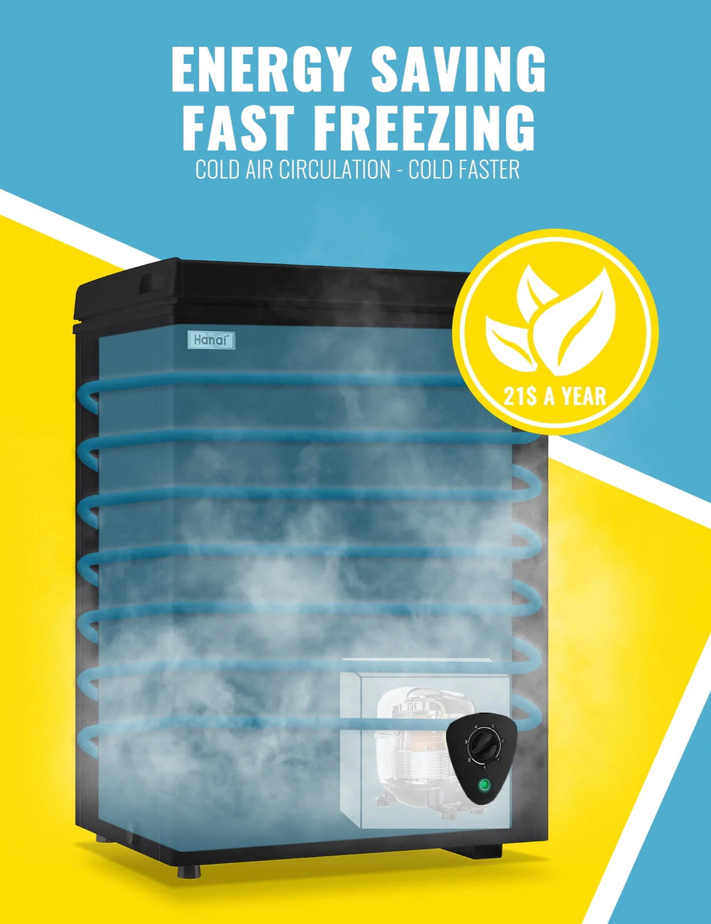 3.5 Cubic Feet White Chest Freezer H291