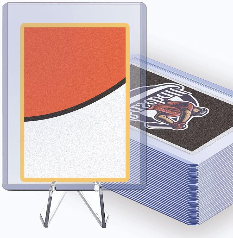 150 Count TopLoaders Card Sleeves and 200 Count Clear Soft Sleeves for Trading Card, Protective Sleeves Holder, Pack of 2 S279647