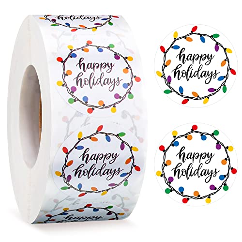 1000 Pcs 1.5 Inch Christmas Stickers (Black) T16346