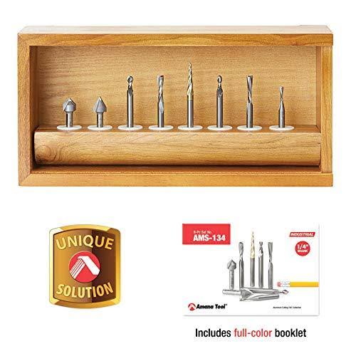 8-Pc CNC Router Bit Collection, 1/4 Shank X910