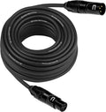 Balanced XLR Cable Male to Female, 10 Feet Black, 3-Pin Microphone Connector N85550