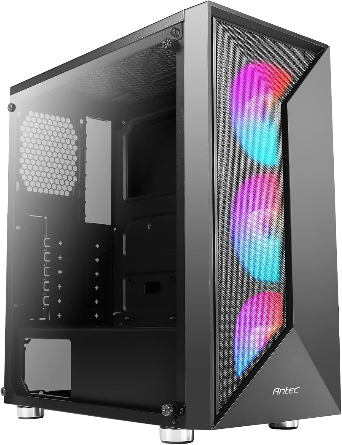 Mid-Tower ATX Gaming Case with Tempered Glass Side Panel V608755