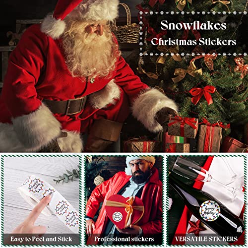 1000 Pcs 1.5 Inch Christmas Stickers (Black) T16346