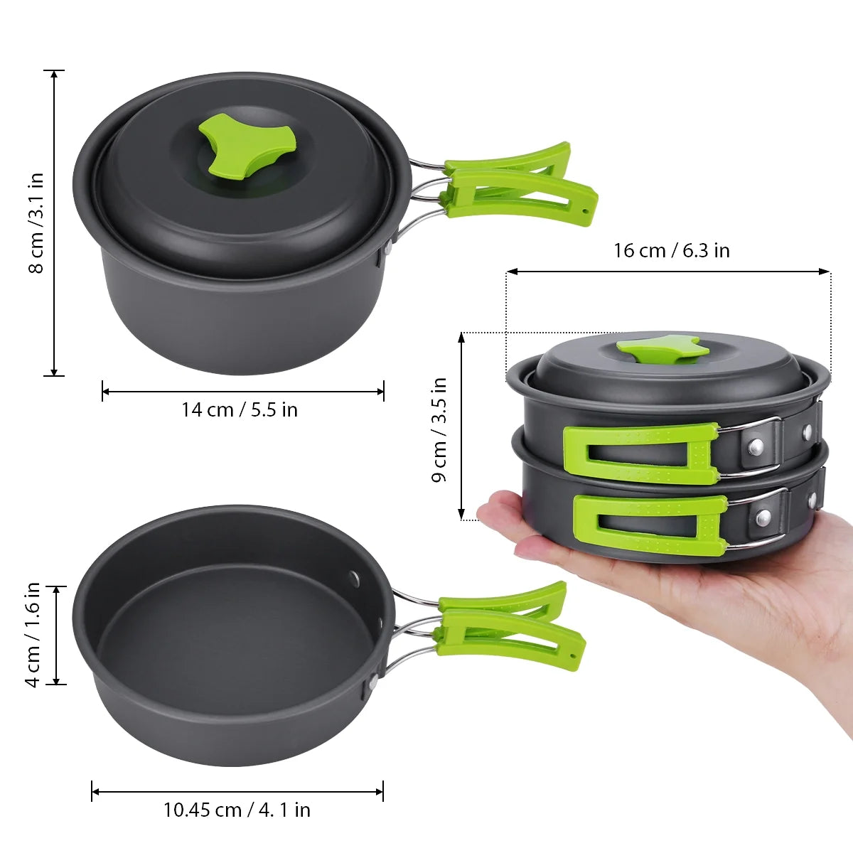 15 Pcs Non Stick Camping Cookware Set G1536