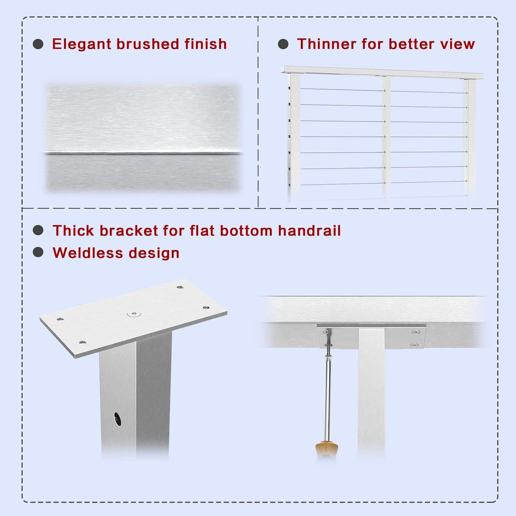 Stainless Steel Brushed Pre-Drilled Posts B6335