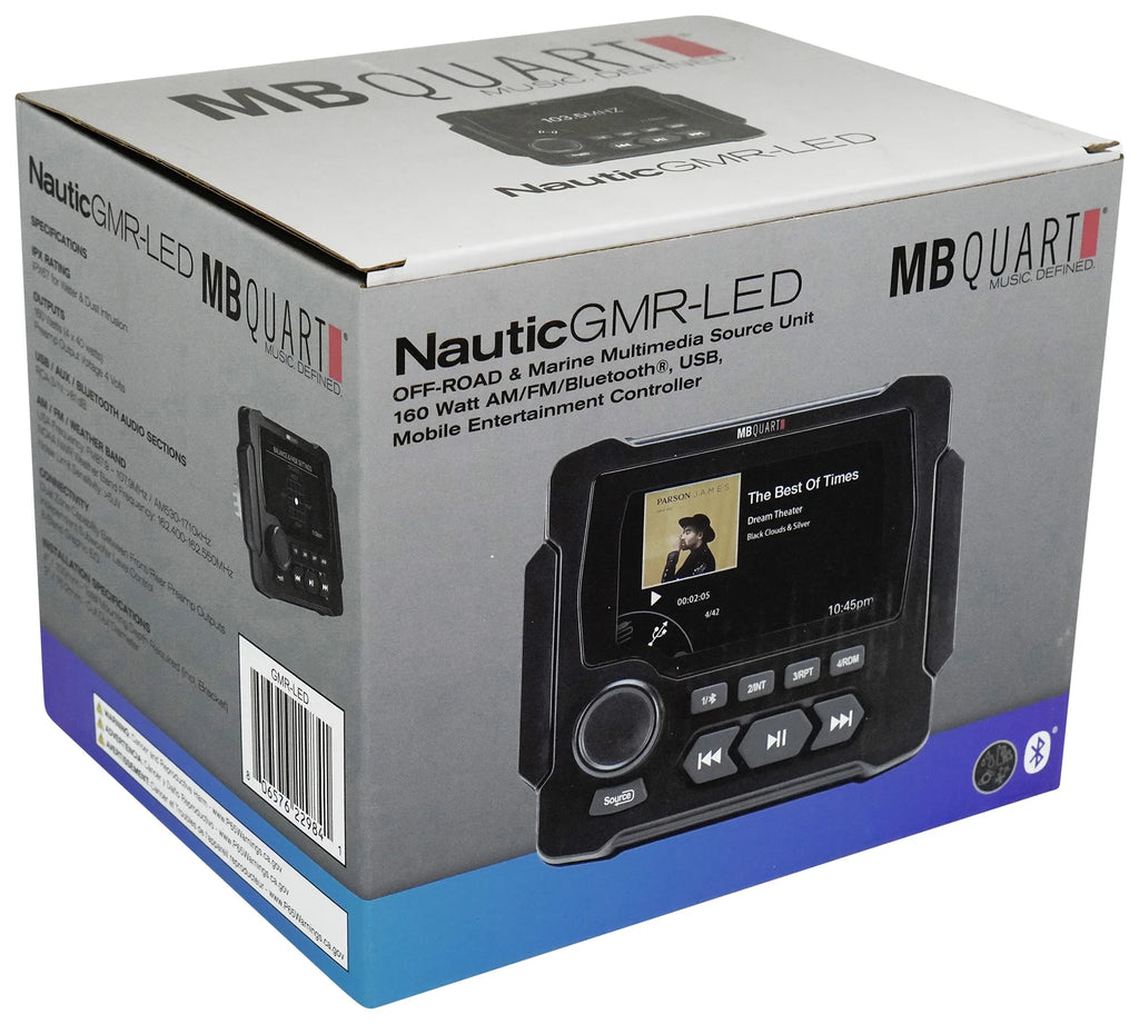 Marine Receiver with Bluetooth and 4 8" White LED Speakers N322862