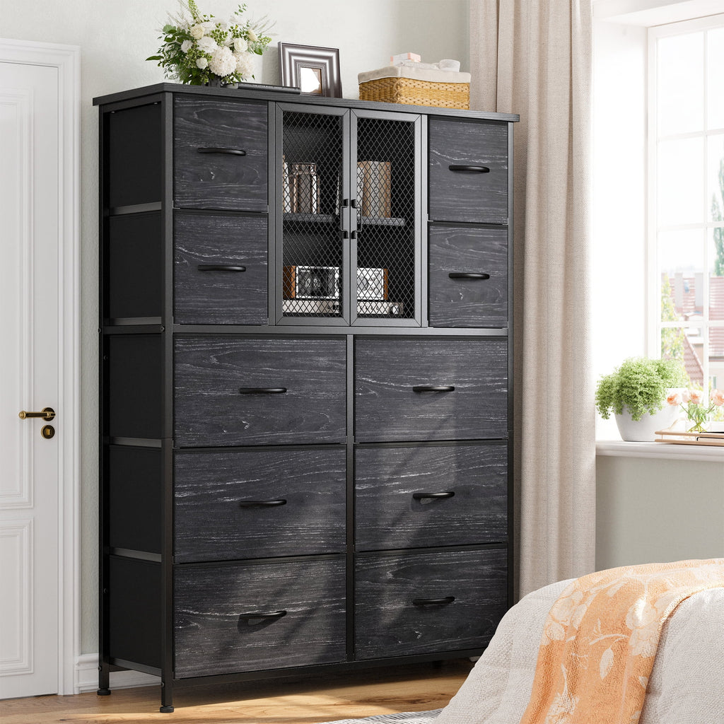 Tall Fabric Dresser with 10 Drawers P197