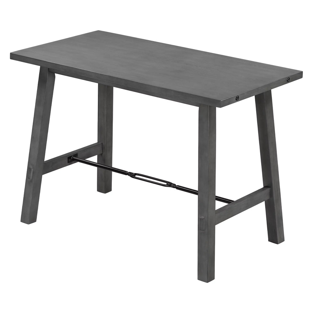 Counter Height Dining Table Solid Wood & Metal Gray I20659