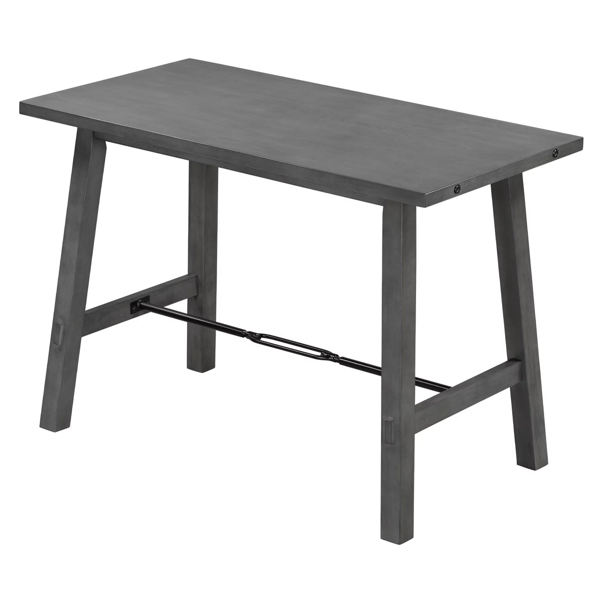 Counter Height Dining Table Solid Wood & Metal Gray I20659