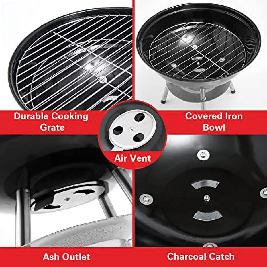 Charcoal BBQ Grill Round with Legs B4173