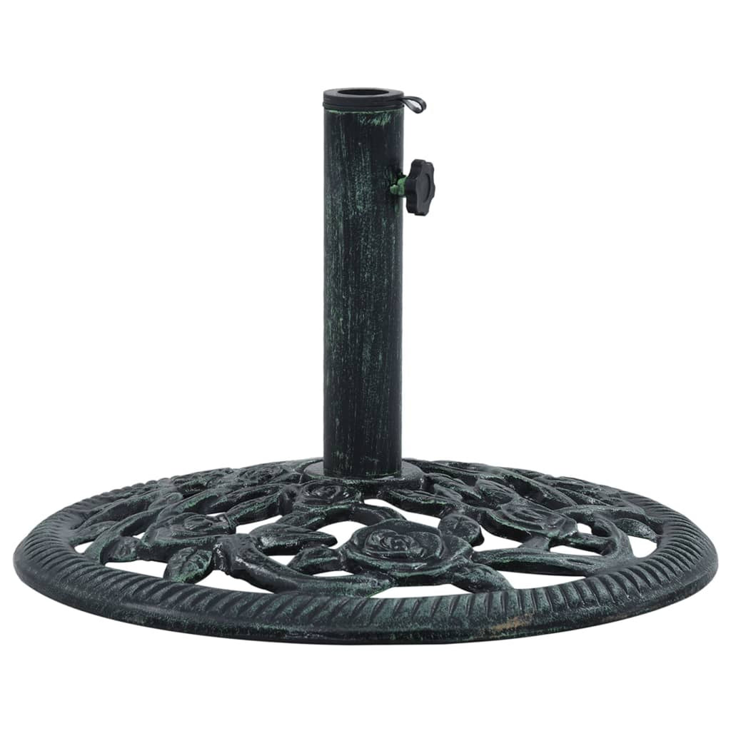 Green Cast Iron Umbrella Base Stand Q3268