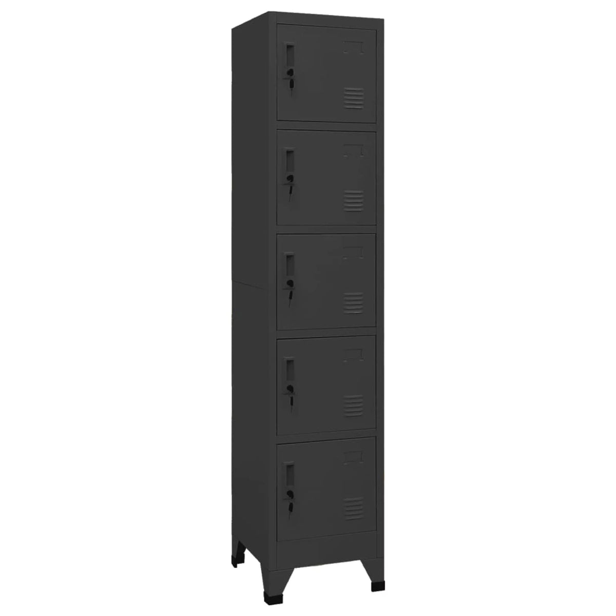 5 Lockable Doors Steel Locker Cabinet Y46749