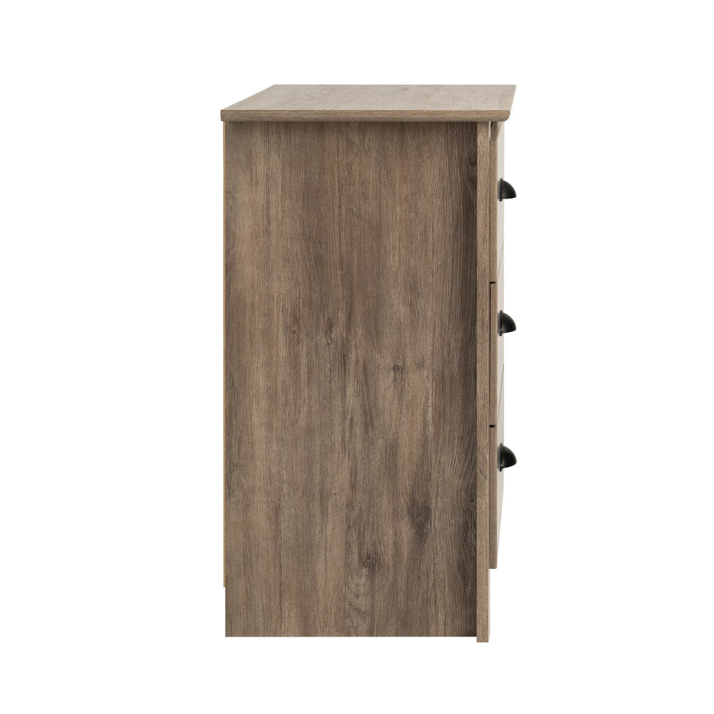 Black 3 Drawer Nightstand C2677