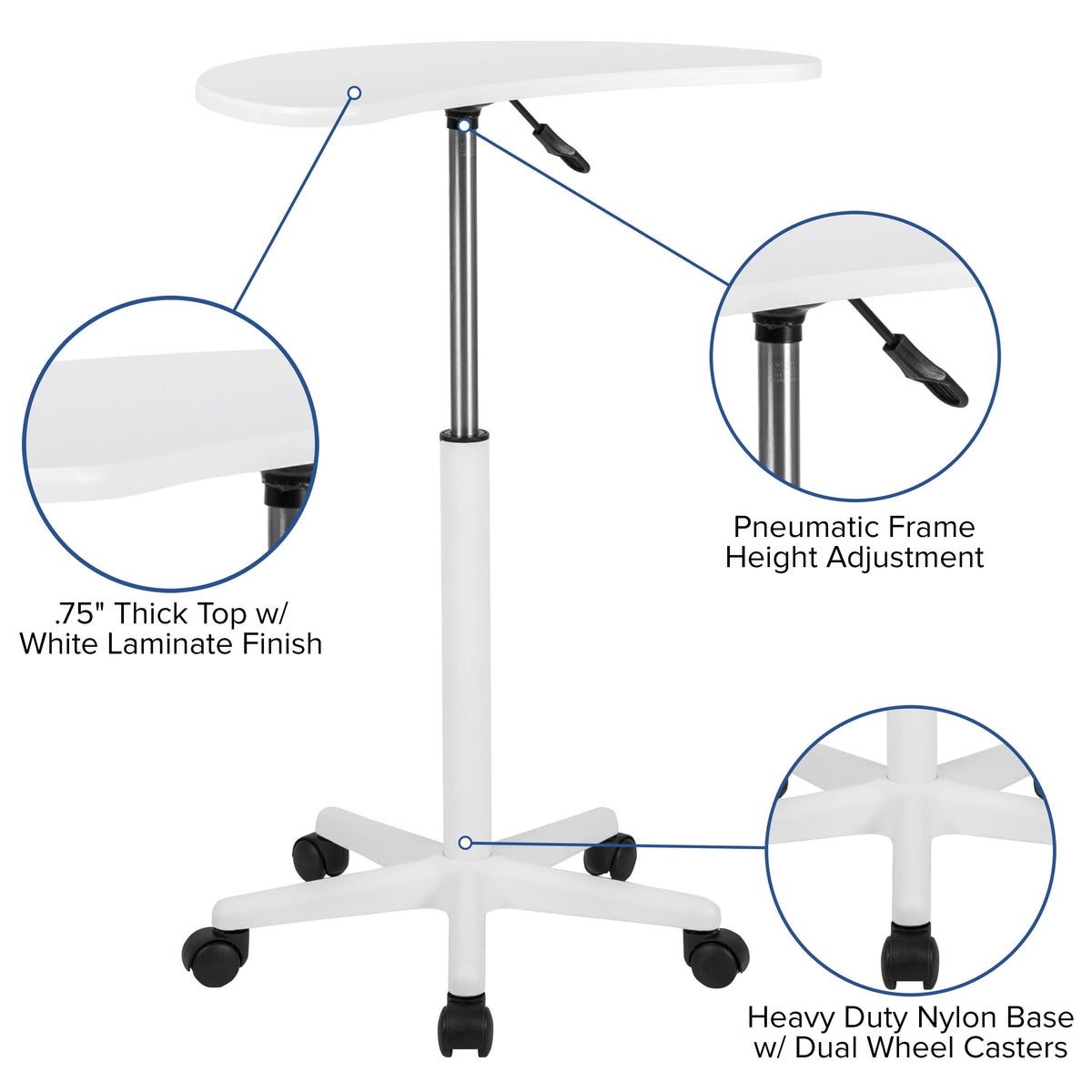 Black Adjustable Computer Desk T916