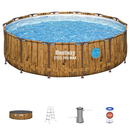 Round Swimming Pool Set 14' x 42" Above Ground Filter Pump Ladder Cover D33580