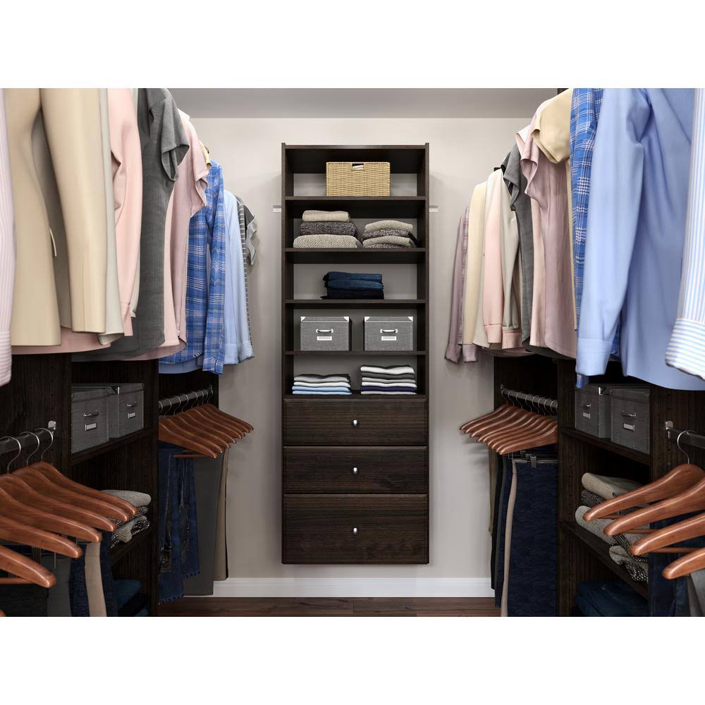 Truffle Tower Closet Organizer with Shelves and Drawers G353