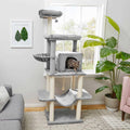 73-in Cat Tree with Hammock Condo and Bed E232358