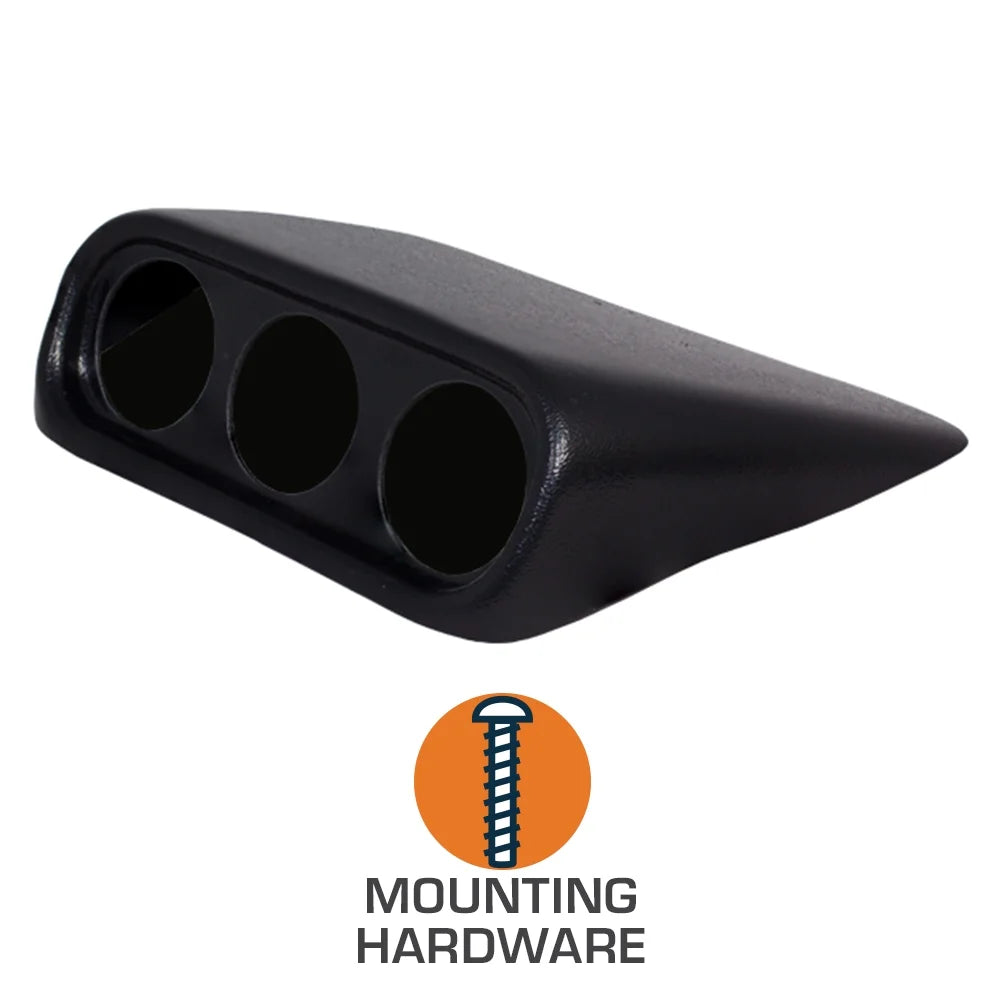 Black Triple Gauge Clock Replacement Pod for Subaru Impreza WRX Y73547