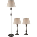 Black Metal Lamps Set of 3 O3304