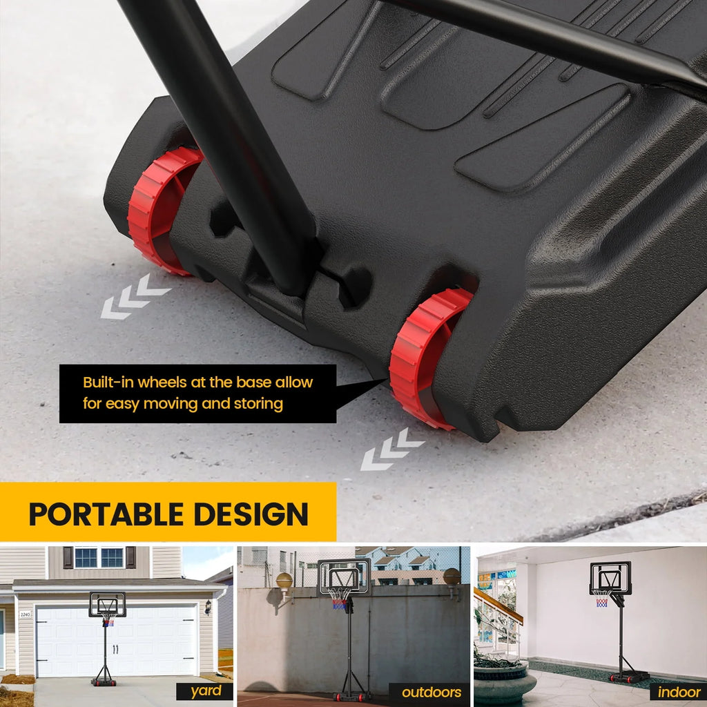 Portable Basketball Hoop & Goal System 5.5 - 9.5 ft. Adjustable X61484
