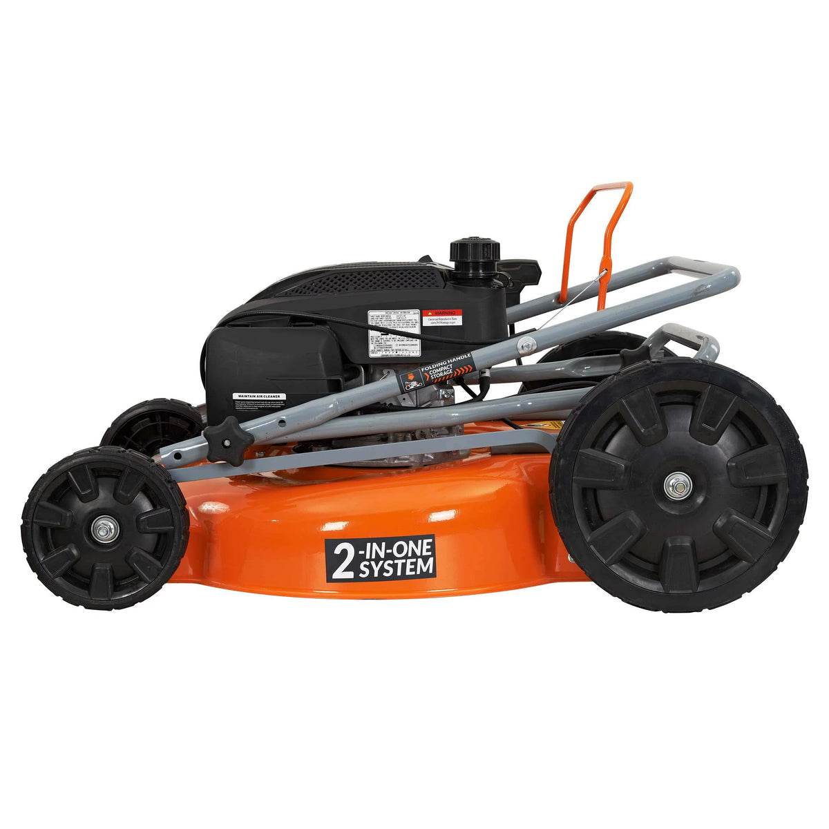 21 in. 170cc 2-in-1 Gas Walk Behind Push Lawn Mower with High Rear Wheels U8955