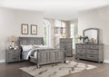 Grey 4pc King Size Bedroom Furniture Set V7826