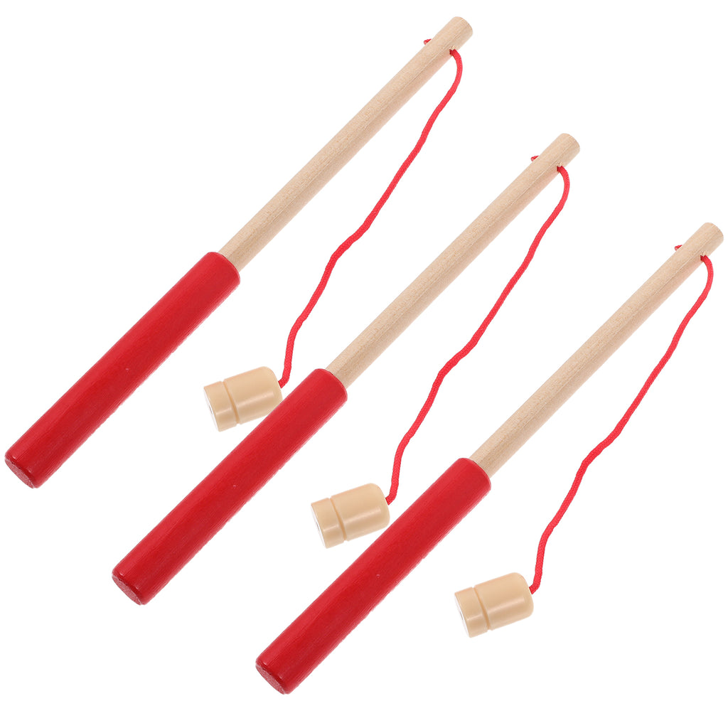 3pcs Kids Magnetic Wood Fishing Rod Toys Educational Playthings P1436