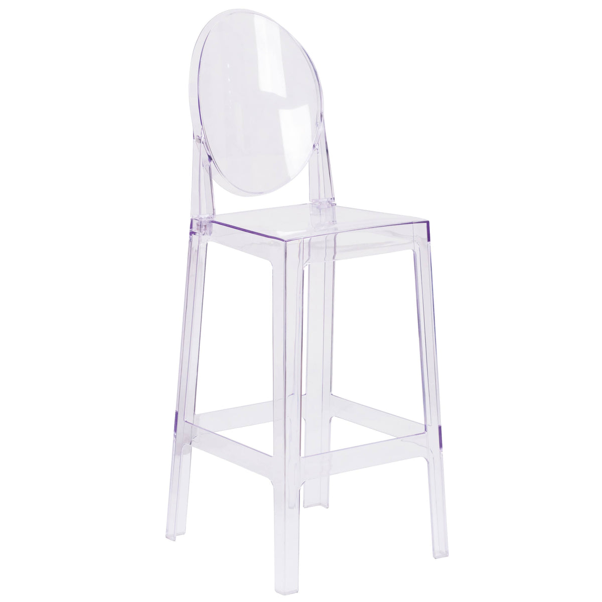 Transparent Crystal Barstool with Oval Back P916