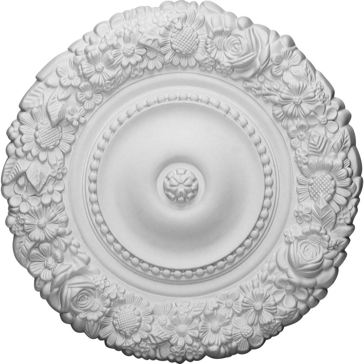 Marseille Ceiling Medallion, Hand-Painted Green Gold G9681