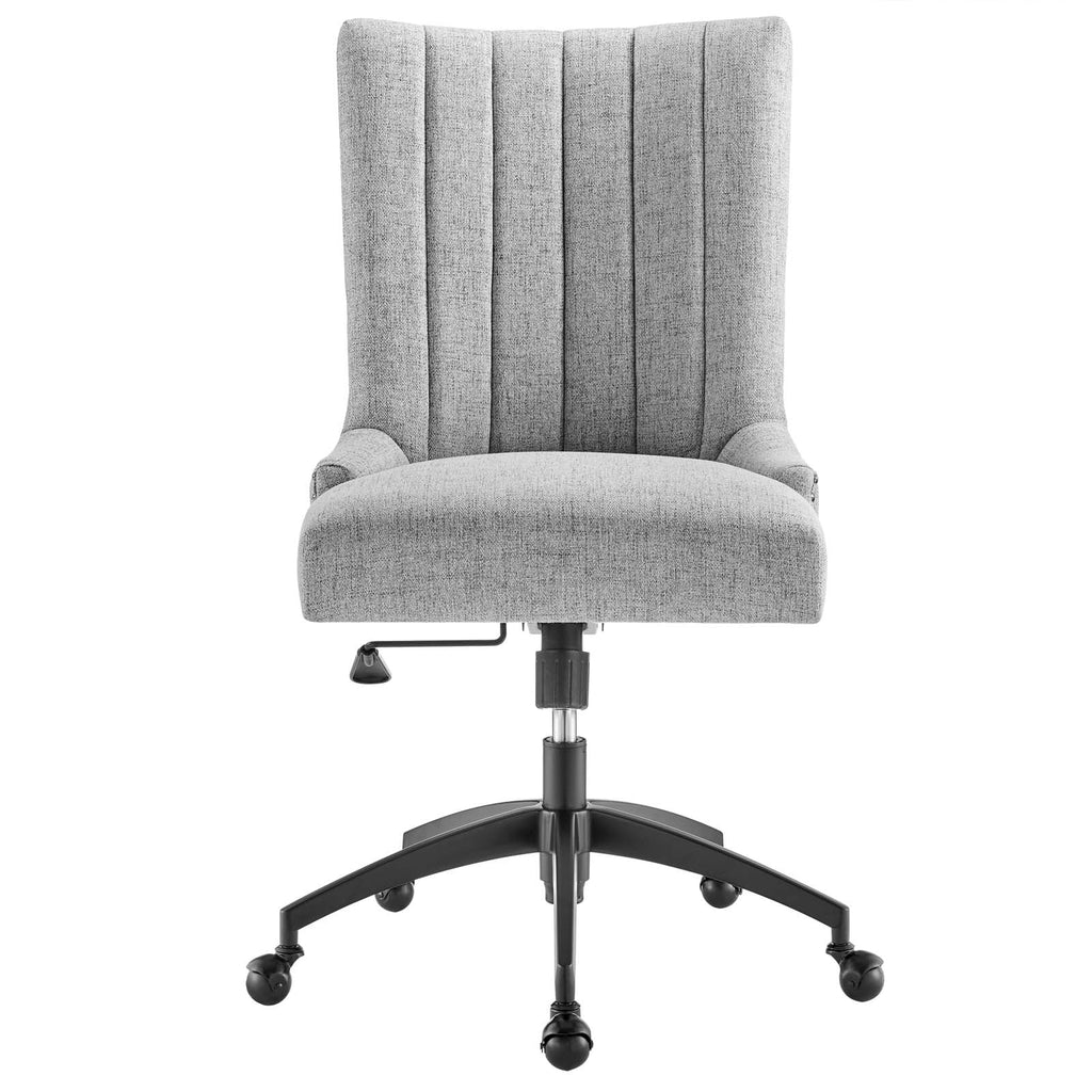 Black Light Gray Tufted Fabric Office Chair S286940