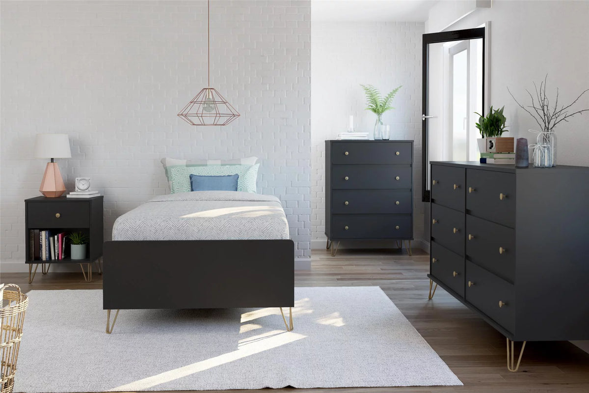 Black 4 Drawer Dresser U329601