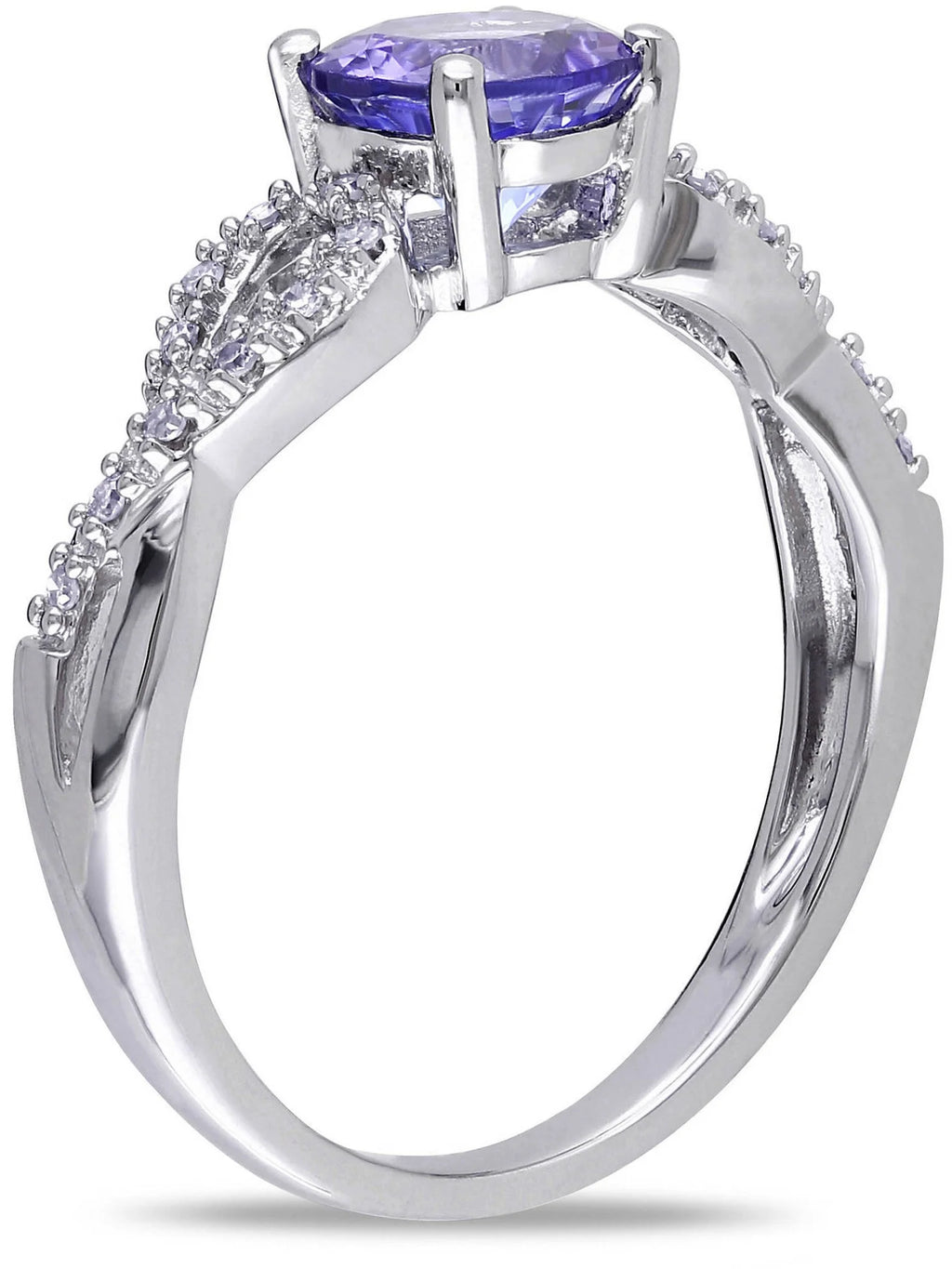 10kt White Gold Tanzanite Diamond Engagement Ring S5610