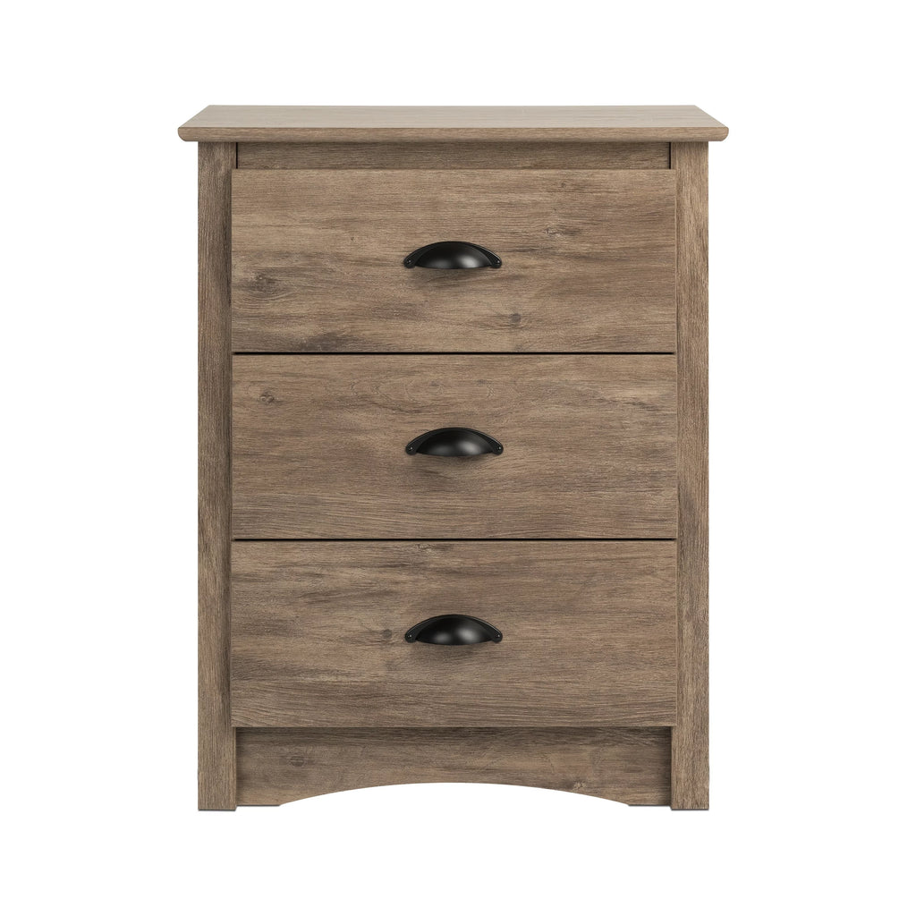 Black 3 Drawer Nightstand C2677