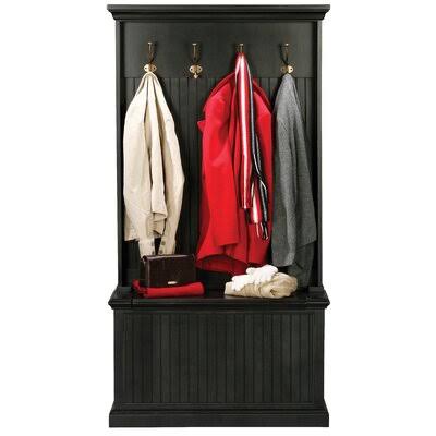 Solid Wood Hall Tree with Bench T376800
