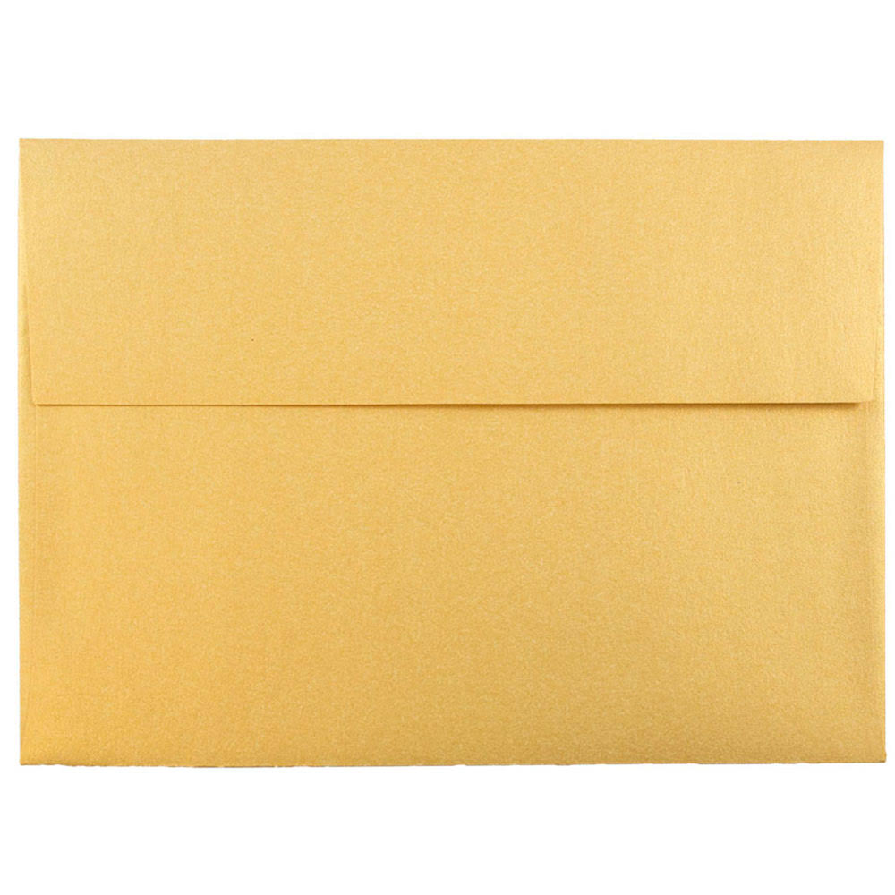 A7 Invitation Envelopes, 5.25 x 7.25, Metallic Gold, 250/Box Q9192