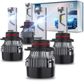 9005/HB3 High Beam and 9006/HB4 Low Beam LED Headlight Bulbs Combo, Pack of 4 Q5454