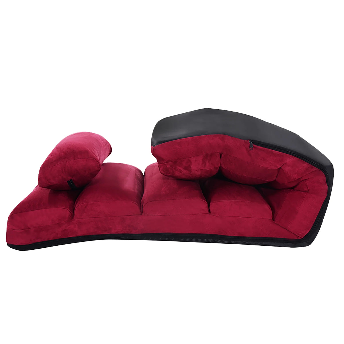 Folding Sofa Chair with Pillow Burgundy Z401534