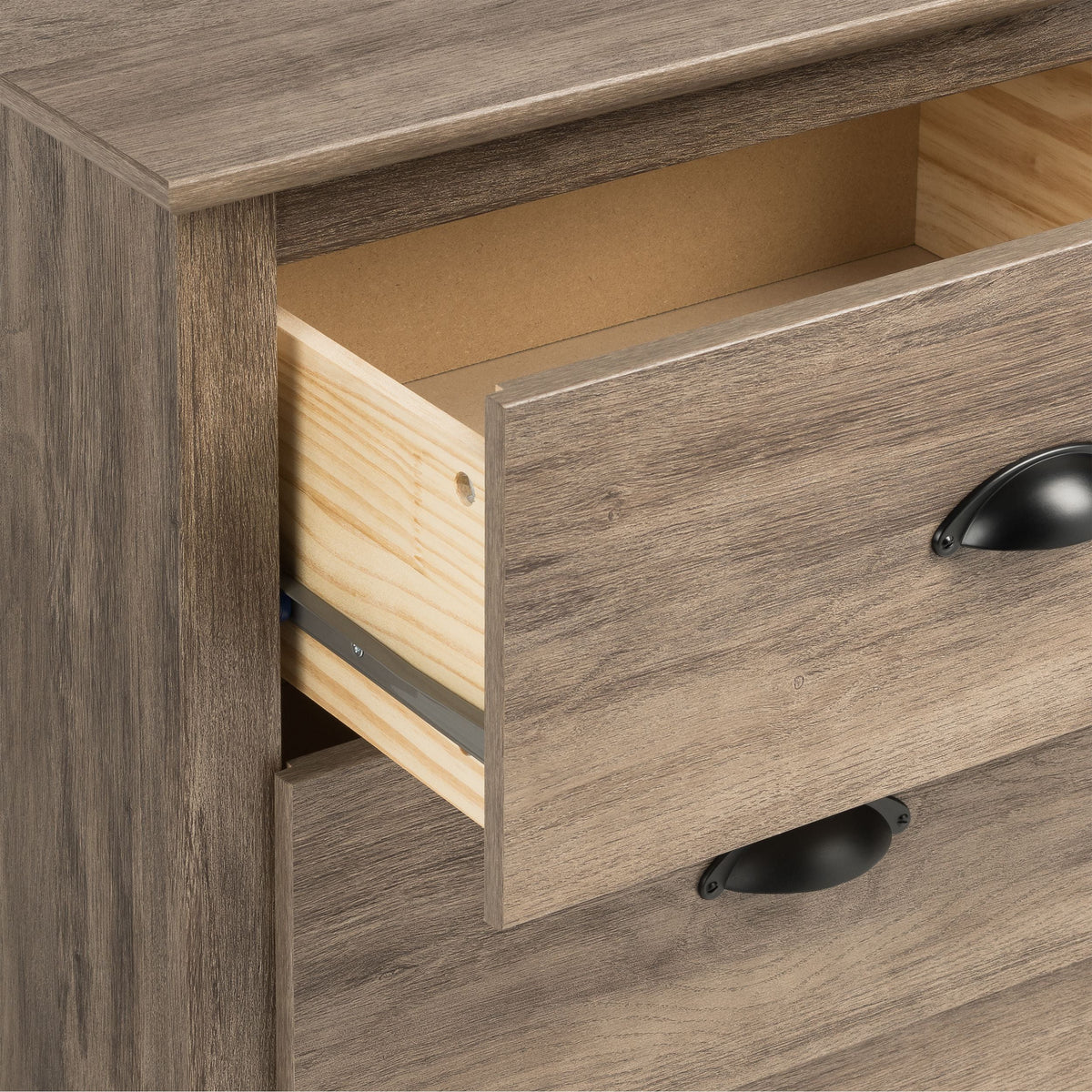Black 3 Drawer Nightstand C2677