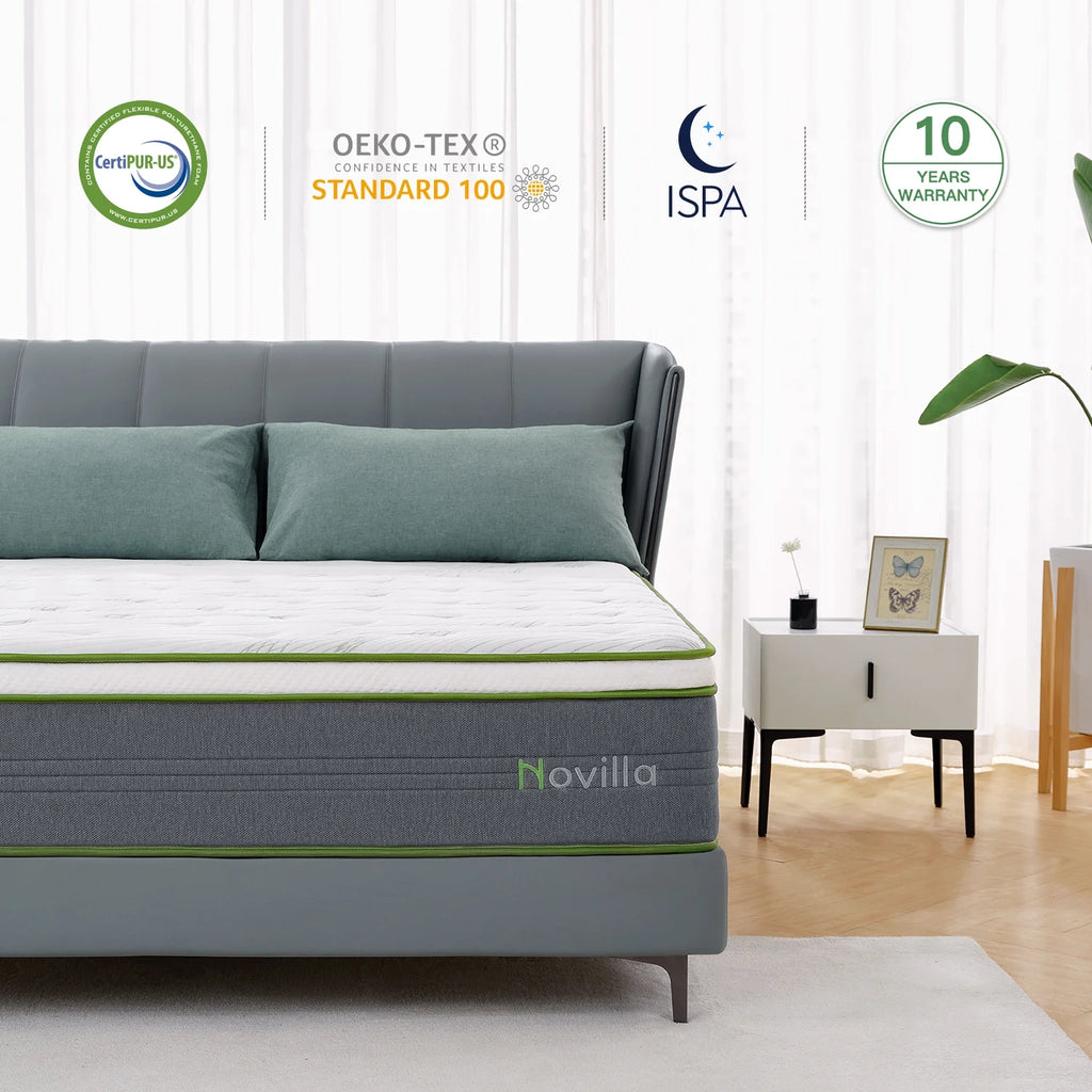 10" Memory Foam Pocket Spring Hybrid Mattress California King Size J90273